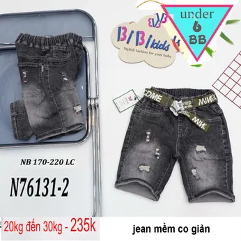 Quần jean ngắn bé trai cao cấp ( N76131-2)( 20kg đến 30kg )