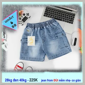 Quần jean ngắn bé trai ( 28kg đến 40kg )(Đùi- CL001)