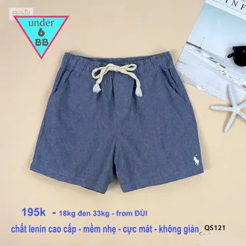 Quần kaki bé trai ( Phom đùi )   vải lenin cao cấp phong cách cá tính dễ phối áo cho bé yêu diện mùa hè đi chơi , du lịch
