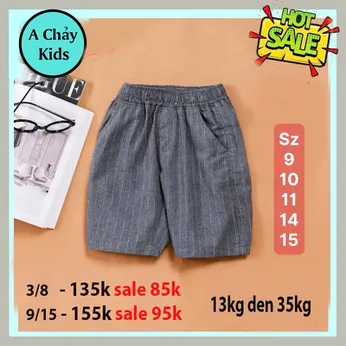 Quần kaki bé trai in sọc ( 13kg đến 35kg )