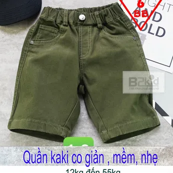 Quần kaki bé trai ngắn (14kg đến 55kg ) màu trơn đơn giản cho bé đi chơi , đi học 