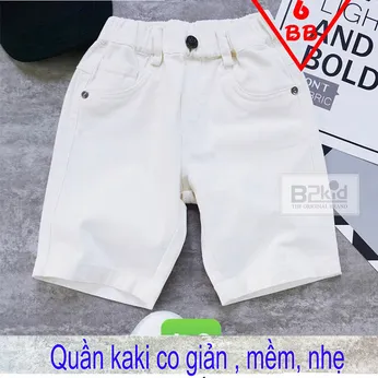 Quần kaki bé trai ngắn (14kg đến 55kg ) màu trơn đơn giản cho bé đi chơi , đi học 