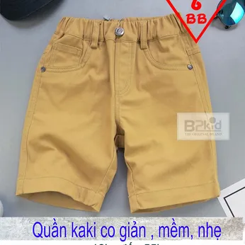 Quần kaki bé trai ngắn (14kg đến 55kg ) màu trơn đơn giản cho bé đi chơi , đi học 