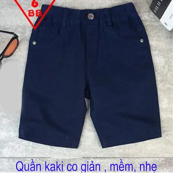 Quần kaki bé trai ngắn (14kg đến 55kg ) màu trơn đơn giản cho bé đi chơi , đi học 