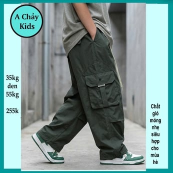 Quần kaki dài bé trai ( chất gió - QC203-35kg đến 55kg )