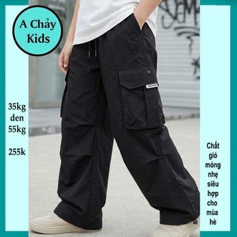 Quần kaki dài bé trai ( chất gió - QC203-35kg đến 55kg )
