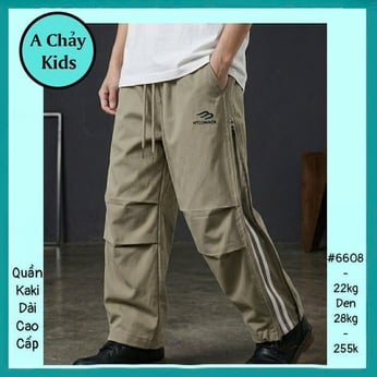 Quần kaki dài bé trai cao cấp (QC :6608 - 22kg đến 40kg )