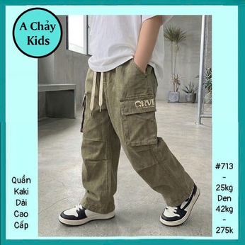 Quần kaki dài bé trai cao cấp ( QC : 713 - 25kg đến 42kg )