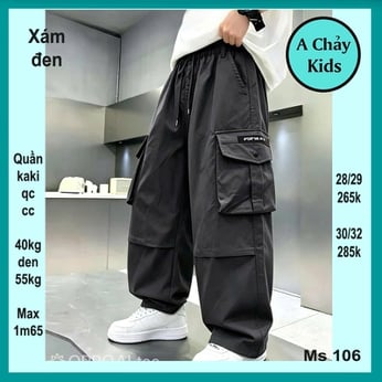 Quần kaki dài bé trai ( QC: Mã 106 - 40kg đến 55kg )