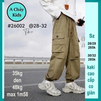 Quần kaki dài cho bé trai ( QC26002 - 35kg  đến 48kg )