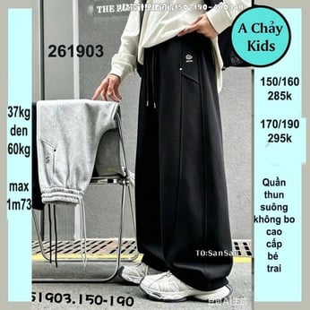 Quần thun dài bé trai ( QC 261903 - 38kg đến 60kg )