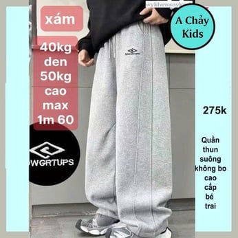 Quần thun dài bé trai ( QC-609-40kg đến 50kg cao max 1m60)