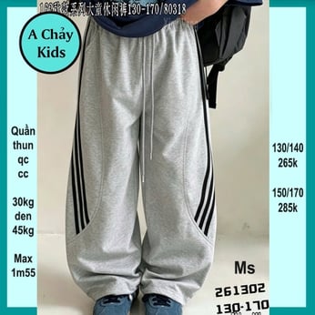 Quần thun dài bé trai (QC ms 261302 -  30kg đến 45kg )