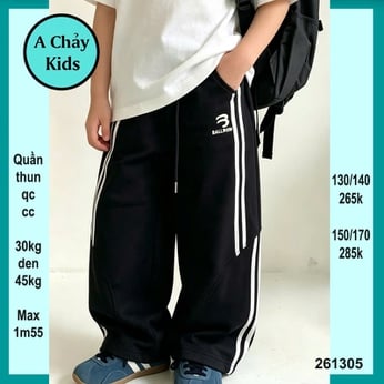 Quần thun dài bé trai (QC ms 261305 -  30kg đến 45kg )
