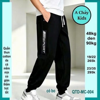 Quần thun dài bé trai ( QTD-MC-004 - 48kg đến 90kg )