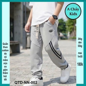 Quần thun dài bé trai ( QTD-NN-002 - 34kg đến 53kg )