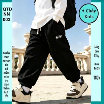 Quần thun dài bé trai ( QTD -NN-003 - 34kg đến 53kg )