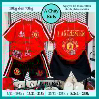 Set đồ bộ bé trai tay ngắn in chữ phong cách thể thao cá tính cho bé diện đi chơi , đi học