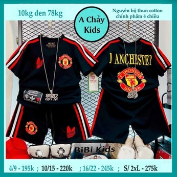 Set đồ bộ bé trai tay ngắn in chữ phong cách thể thao cá tính cho bé diện đi chơi , đi học