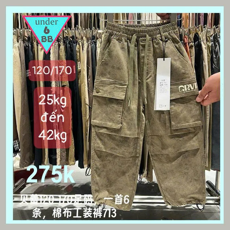Quần kaki dài bé trai cao cấp ( QC : 713 - 25kg đến 42kg )