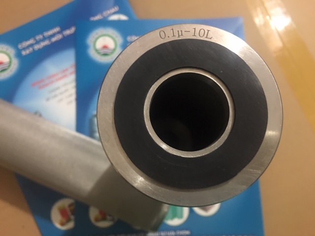 chi tiết cấu tạo Lõi Lọc Inox 304 Stainless Steel Universal 0.1 Micron 10 Inch
