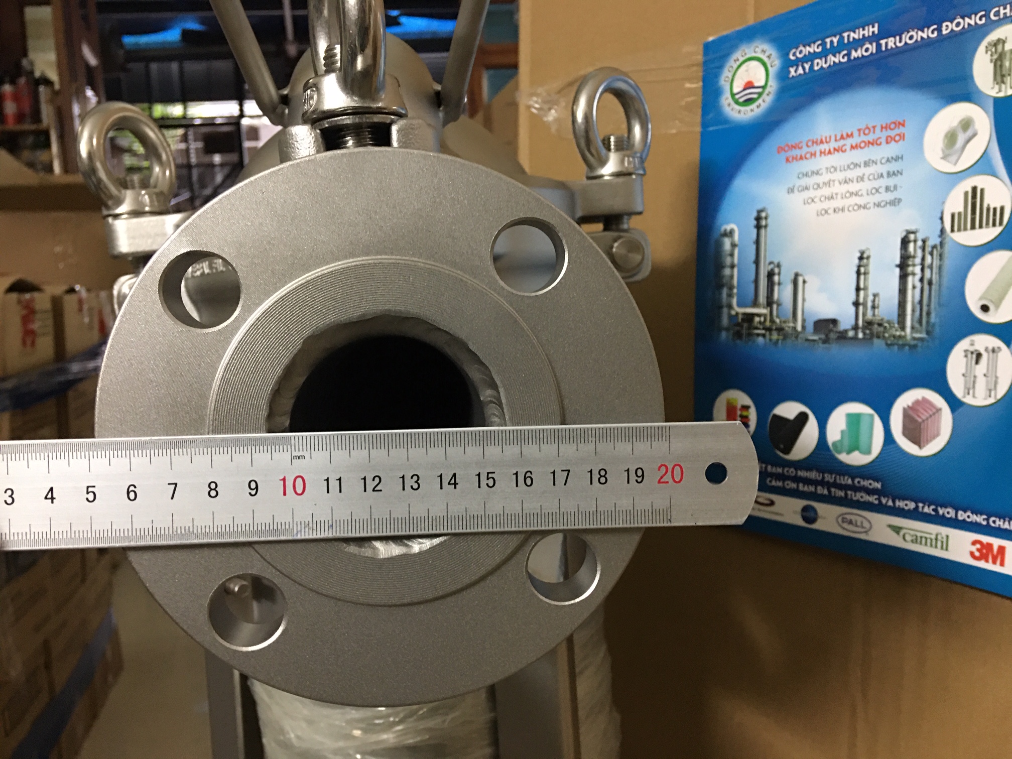 cấu tạo đầu nước vào Bình lọc 1 túi size 1 dạng Top Entry Universal