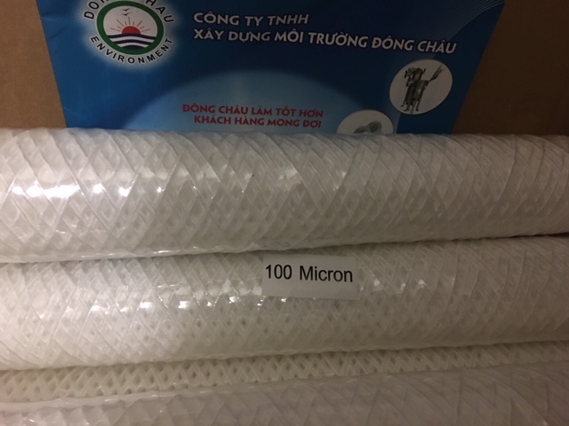 cấu tạo chi tiết Lõi lọc nước sợi quấn 20 inch 100 micron