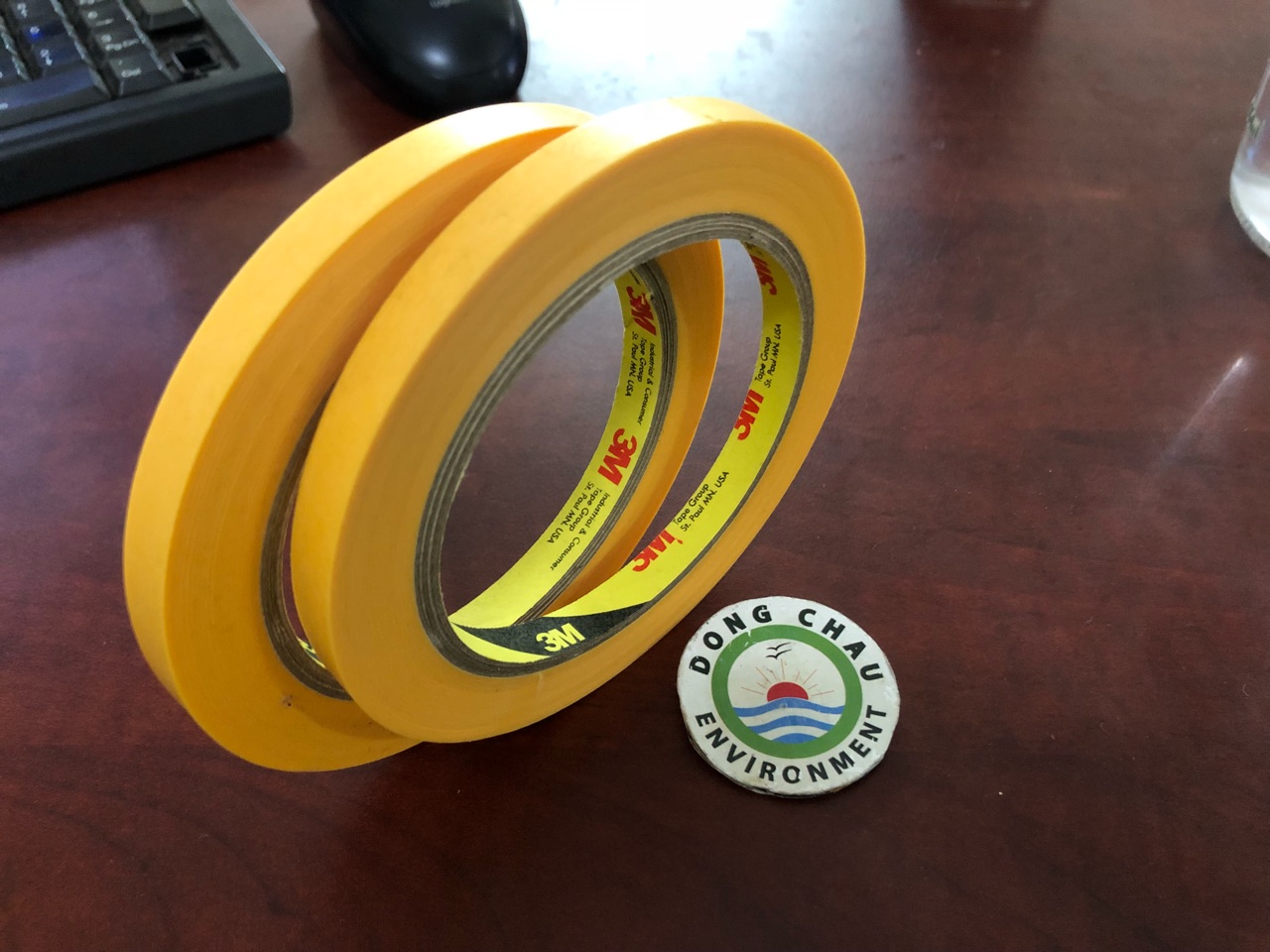 Băng keo 1 mặt giấy Washi vàng 3M 244