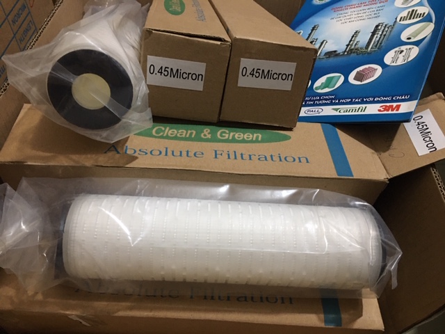thông tin chi tiết lõi lọc giấy xếp chất lượng cao 0.45 micron