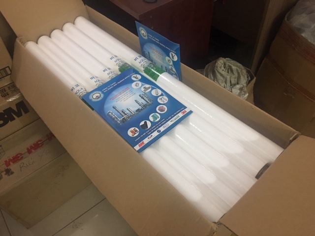 chi tiết cấu tạo Lõi Nén 100 Micron 40 Inch Dạng Gòn Xốp Lọc Nước