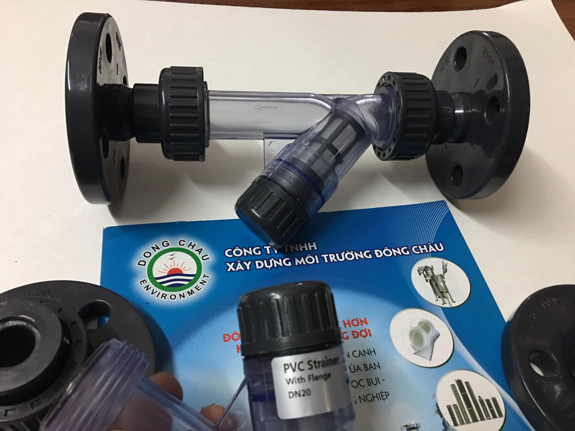 phân phối giá sỉ Y lọc nhựa trong uPVC DN20 mặt bích