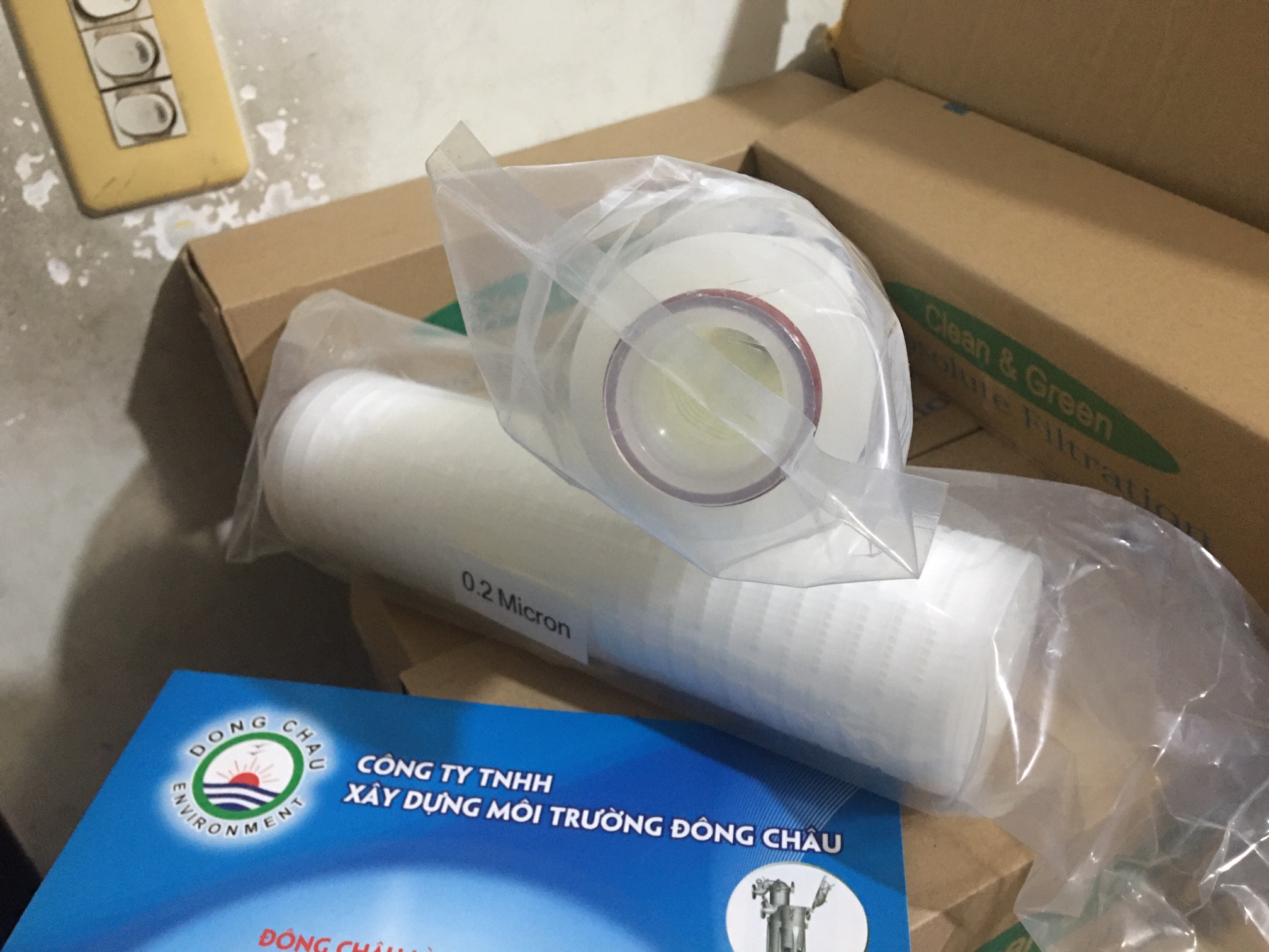 Lõi lọc giấy xếp clean green oring 222 đầu bằng