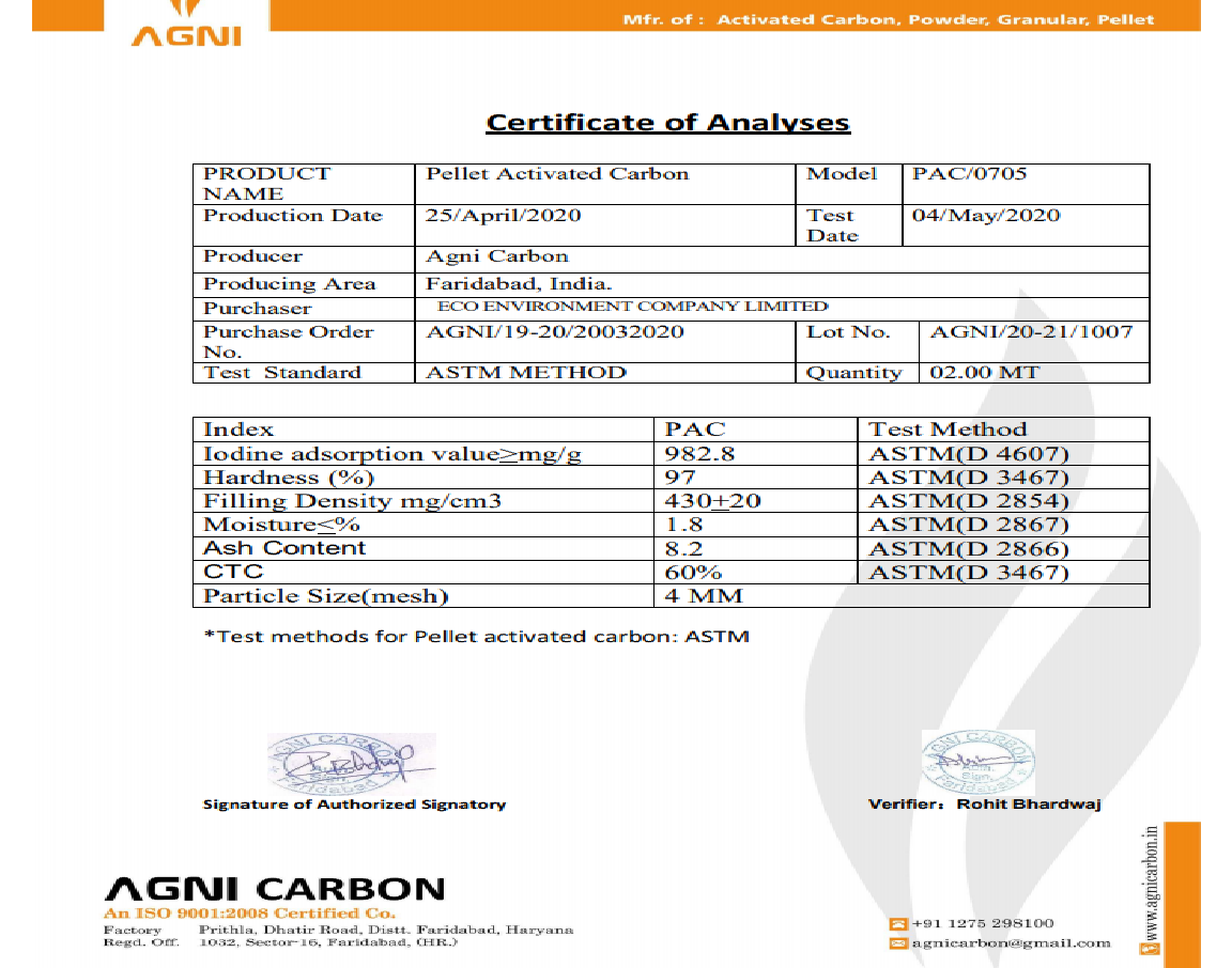 thông tin xuất xứ Than hoạt tính lọc khí ovio