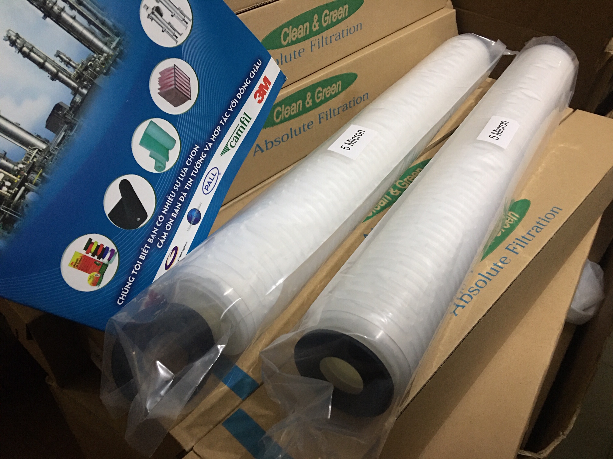 phân phối giá sỉ Lõi lọc giấy xếp clean green 5 micron 20 inch