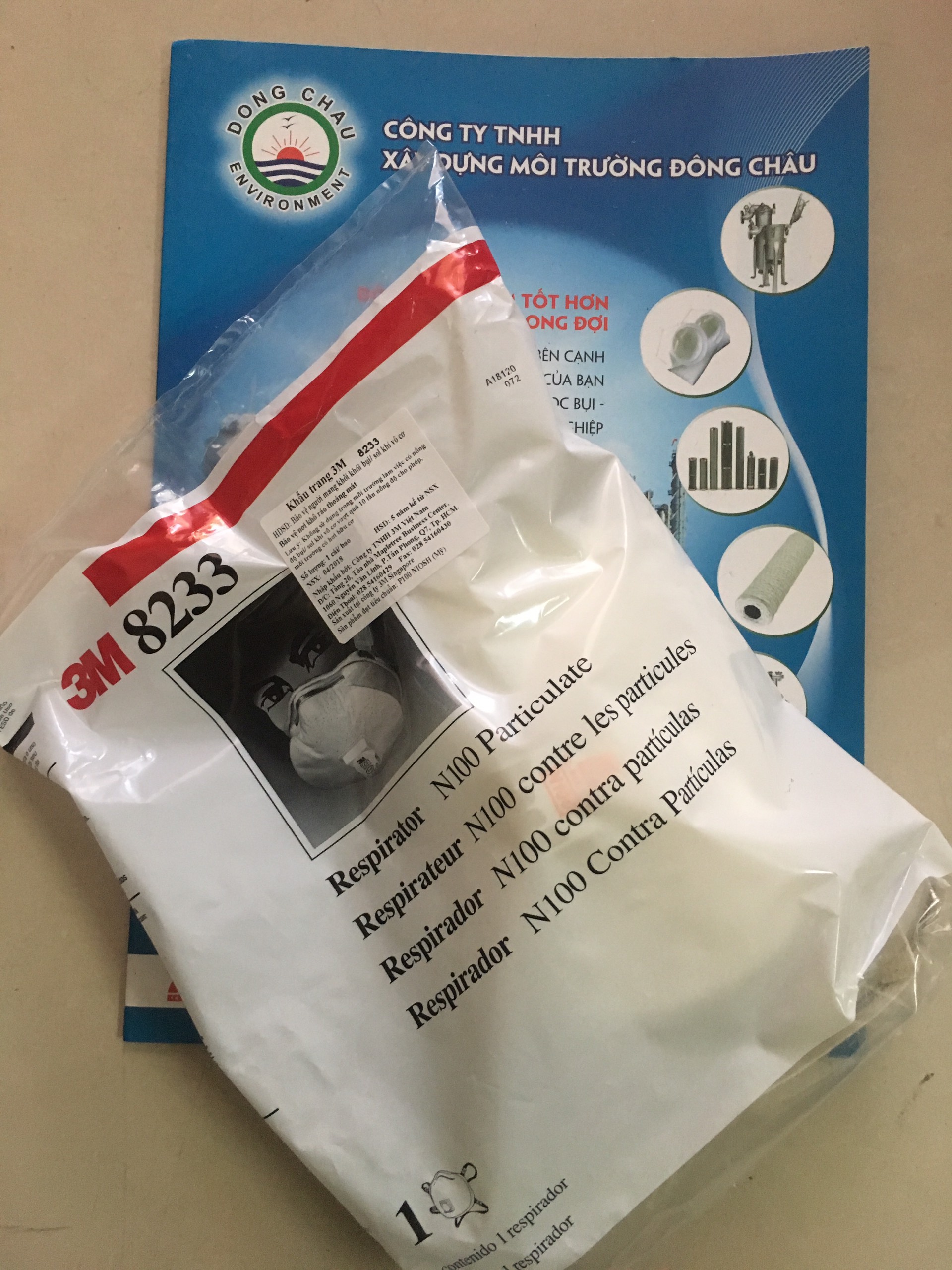 thông tin chi tiết Khẩu Trang Lọc Bụi 3M 8233