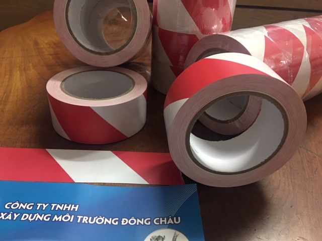 liên hệ đông châu phân phối Băng keo dán nền đông châu việt nam sọc đỏ trắng