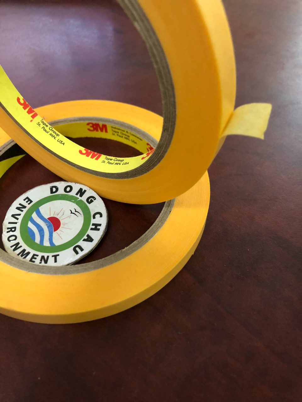 Băng keo 1 mặt giấy Washi vàng 3M 244