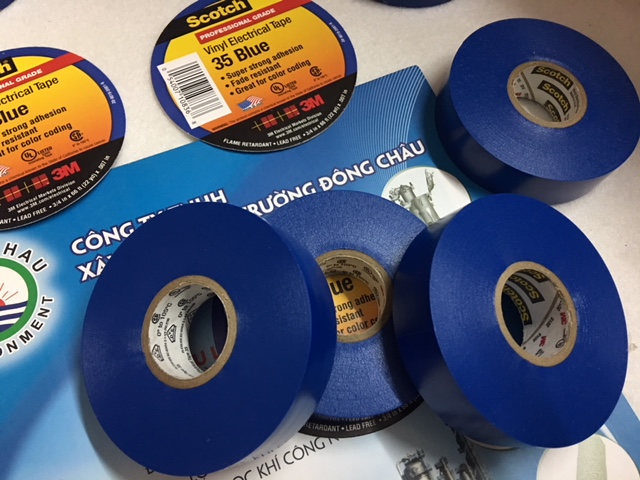 Bán băng keo điện 3M Scotch 35 màu xanh dương