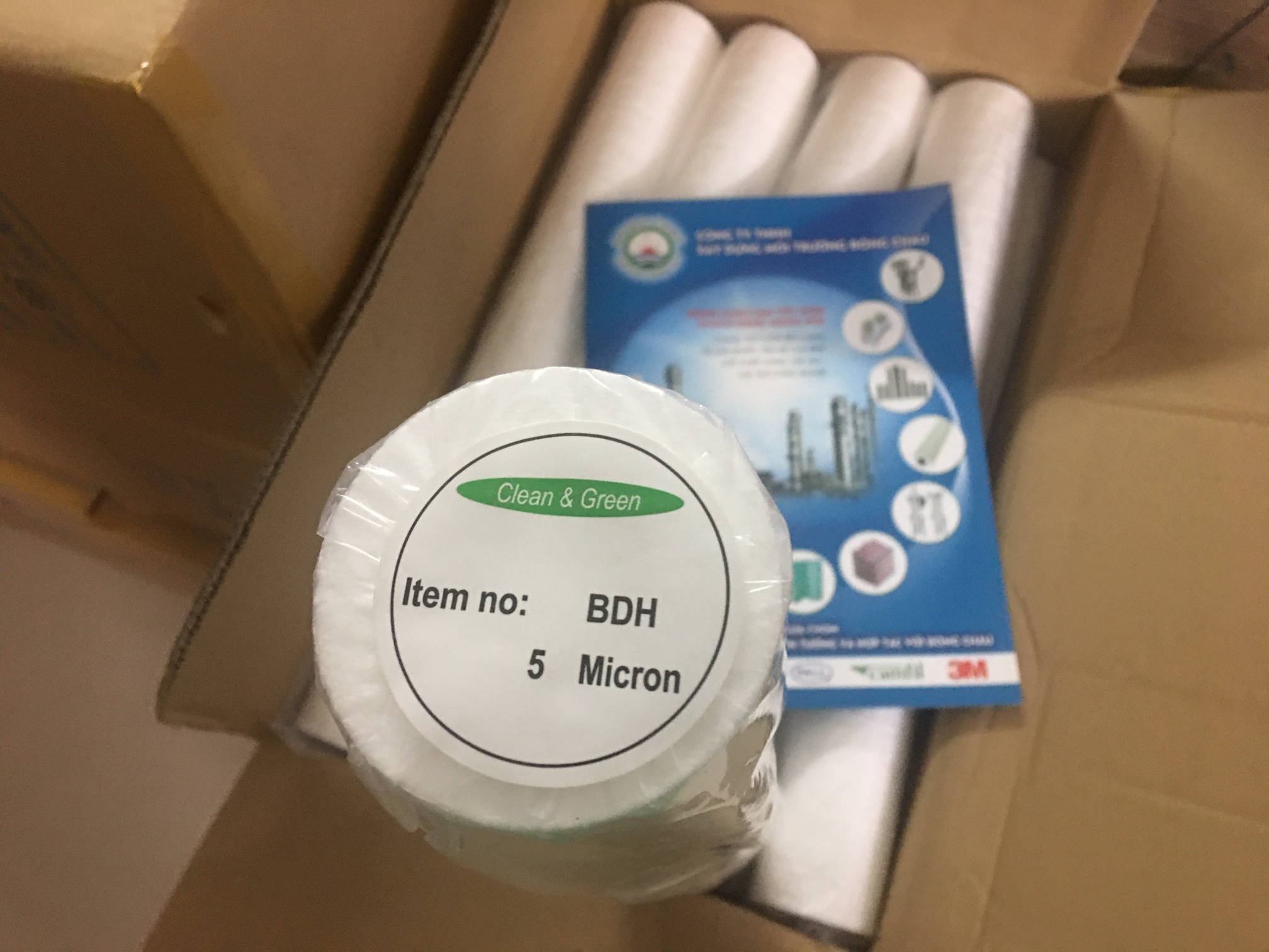 thông tin chi tiết của Lõi lọc nén BDH 5 micron 20 inch clean green