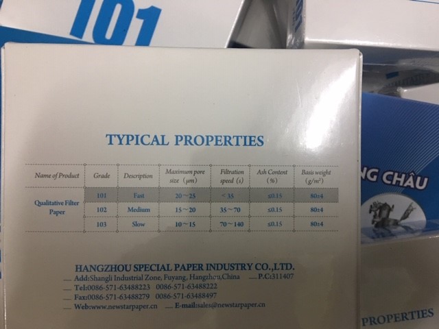 Giấy lọc định lượng nhanh Newstar 101-110