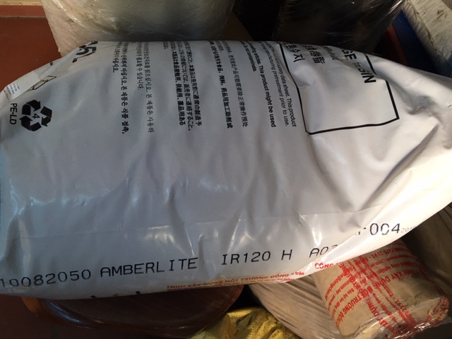 thông tin chi tiết xuất xứ Hạt Nhựa Trao Đổi Ion Amberlite Dow IR120H