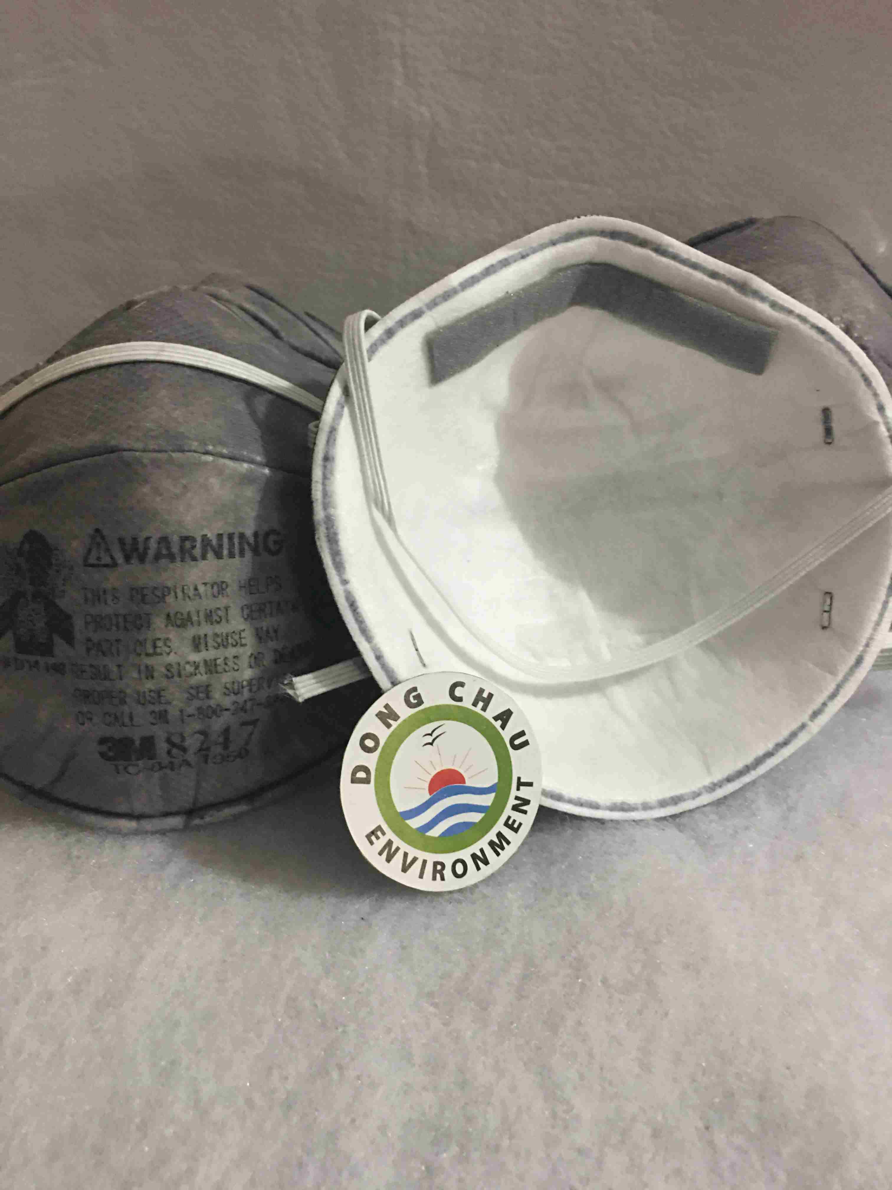 cấu tạo chi tiết mặt sau Khẩu Trang 3M 8247 lọc hơi hữu cơ