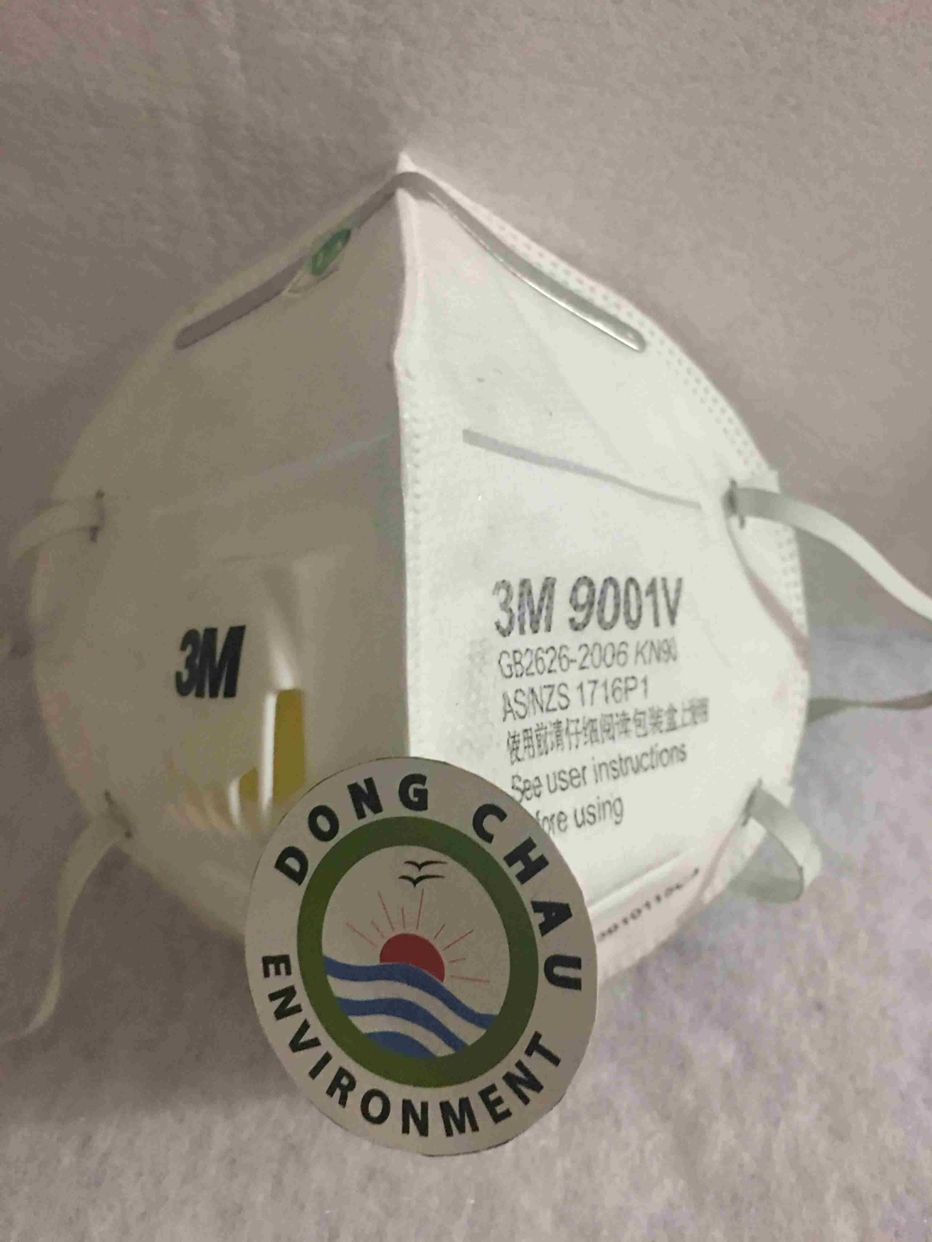 chi tiết mặt trước Khẩu trang 3M 9001V có van thở