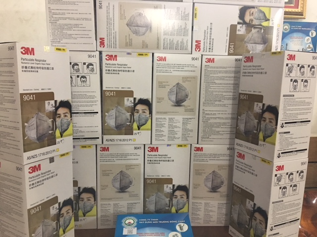 liên hệ đông châu phân phối Khẩu trang 3M 9041 chống bụi, hơi hóa chất