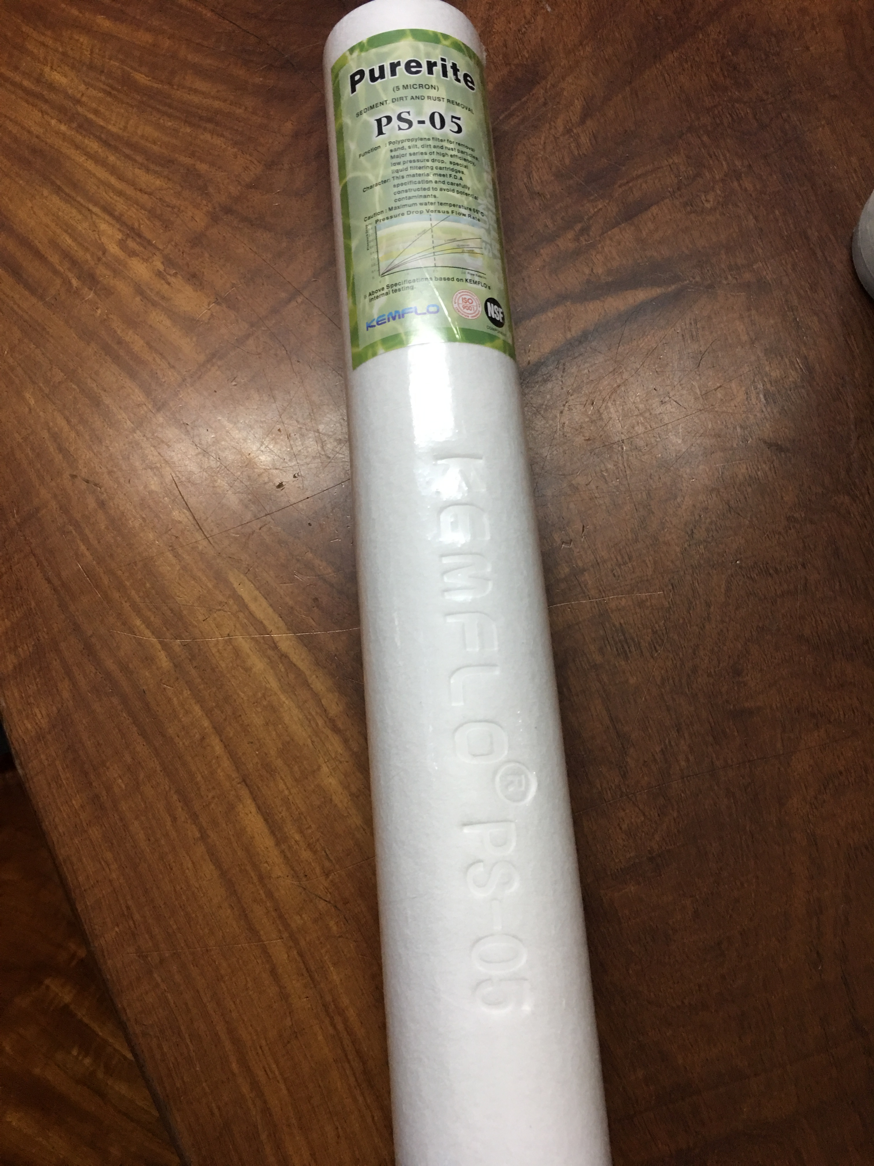 thông tin chi tiết sản phẩm Lõi lọc nén 5 micron 20 inch của purerite