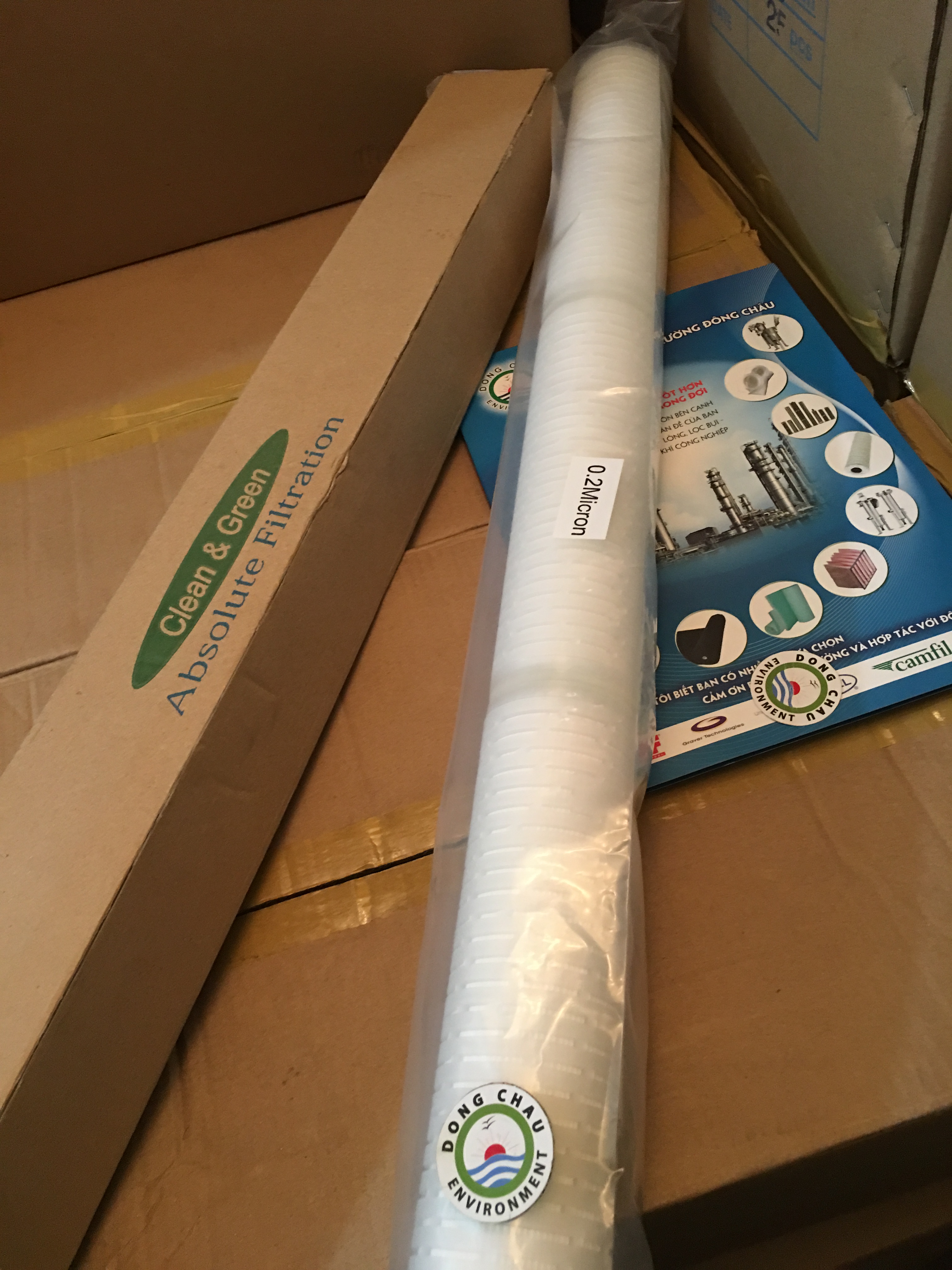 lõi lọc giấy xếp hàn quốc cao cấp chuyên dụng 30 inch 0.2 micron