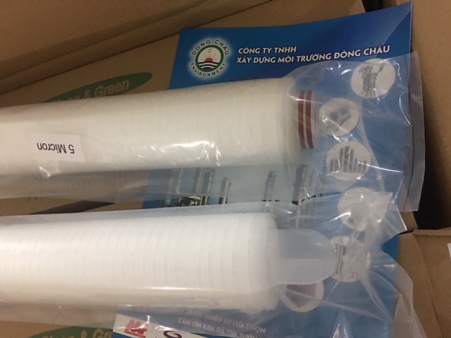 cấu tạo chi tiết Lõi lọc giấy xếp MP - 5 Micron - 20 Inch Oring 222 Đầu Nhọn