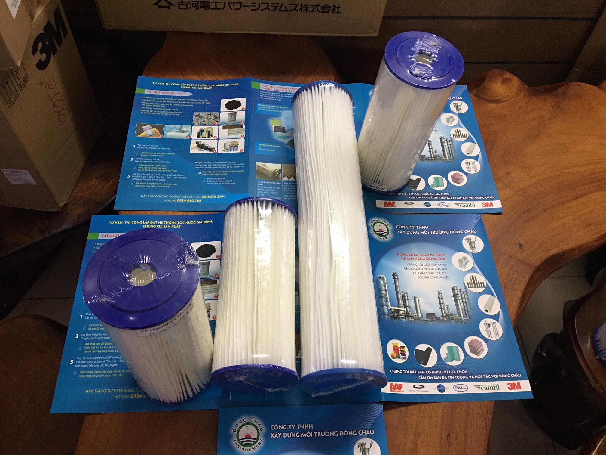 cấu tạo chi tiết Lõi Lọc Nước Hồ Bơi Giấy Xếp BigBlue 20 Inch