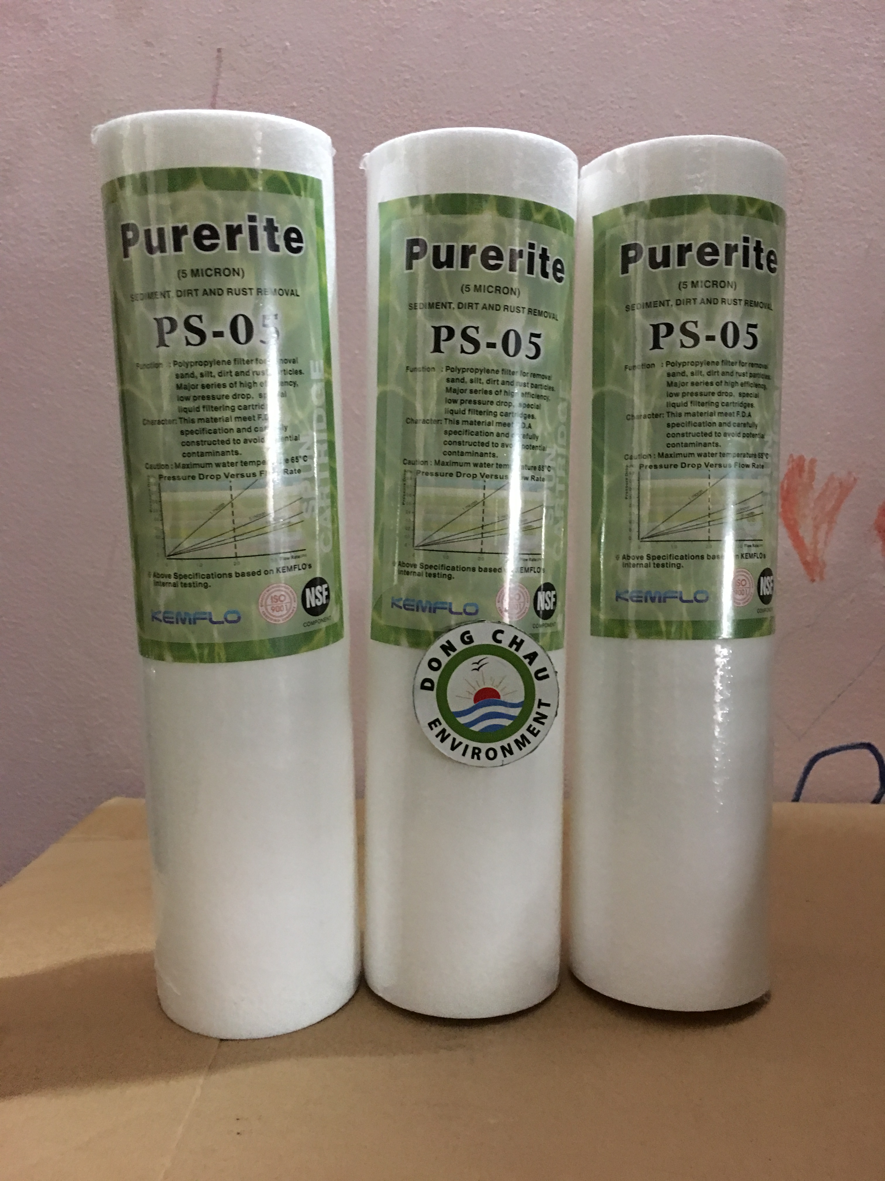 liên hệ đông châu phân phối Lõi Lọc Nén 5 Micron 10 Inch Purerite