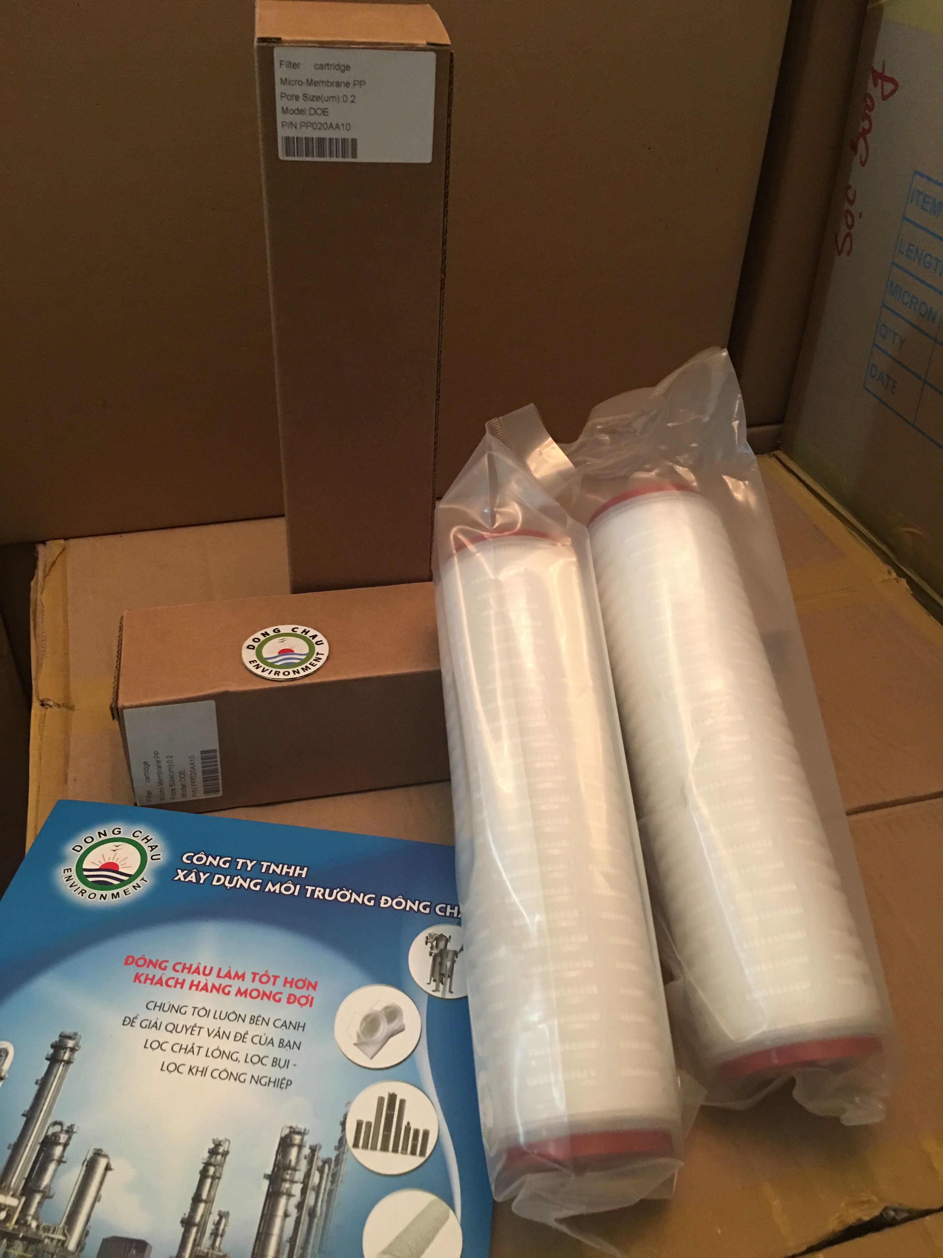 phân phối giá sỉ lõi lọc giấy xếp nhập khẩu 10 inch loại tốt 0.2 micron